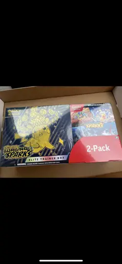 Pokemon TCG: Surging Sparks Costco 2 Pack ETB & Booster Bundle - Image 1
