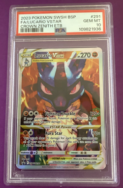 Lucario VSTAR SWSH291 Pokemon Crown Zenith ETB Promo PSA 10 GEM - Image 1
