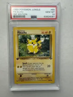 PSA 10 GEM MINT 1999 POKEMON JUNGLE 1ST EDITION - PIKACHU #60 ENGLISH - Image 1