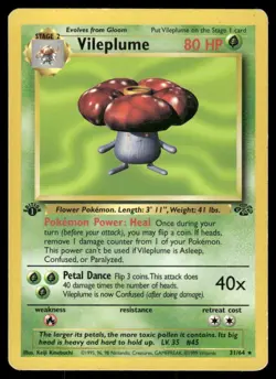 Pokemon TCG Vileplume [1st Edition] #31 Pokemon Jungle LP - Image 1