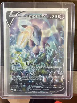 Pokemon TCG Galarian Rapidash V Alternate Full Art 168/198 Chilling Reign NM - Image 1