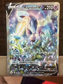 Pokemon TCG Galarian Rapidash V Alternate Full Art 168/198 Chilling Reign NM - Image 3