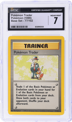 1999 Pokemon Base Set Pokemon Trader #77 CGC 7 - Image 1