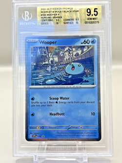 2023-24 Pokemon Surging Sparks Black Star Promos Wooper P BGS 9.5 Gem Mint - Image 1