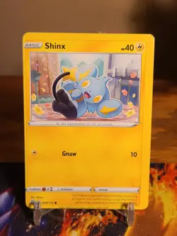 Pokemon TCG Brilliant Stars Shinx 049/172 Common Crimp ERROR Off Center - Image 1
