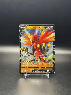 POKEMON SWSH CHILLING REIGN #080 GALARIAN ZAPDOS V ULTRA RARE HOLO - NM - Image 1