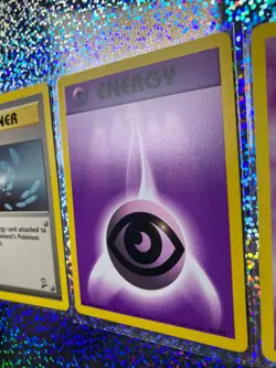Pokemon TCG Regular: Unlimited Base Set 2 101/102 Psychic Energy; Promo 8 Mew - Image 5