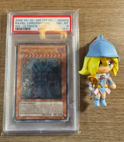 Yugioh - Raviel, Lord of Phantasms SOI-EN003 Ultimate Rare 1st Ed PSA 8 NM-MT! - Image 1