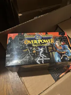 DC OverPower Card Game Batman Superman (1996) Sealed Box (12) Starter Decks - Image 1