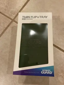Ultimate Guard Deck Box Twin Flip N Tray XenoSkin 200+ Green Card Dice Container - Image 1