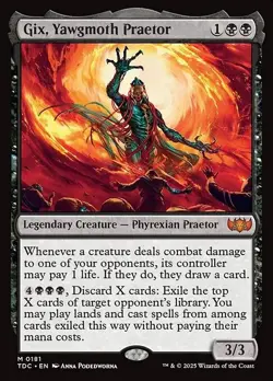 Gix, Yawgmoth Praetor Commander: Tarkir: Dragonstorm Regular 181 Black MTG - Image 1