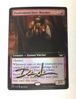 Professional Face-Breaker (Extended Art) Streets of New Capenna Foil Signed - Image 1