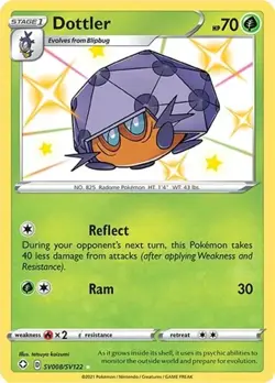 Dottler (#SV008/SV122) - Holofoil SWSH - Shining Fates: Shiny Vault NM Pokemon - Image 1