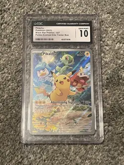2023 POKEMON SVP EN PALDEA EVOLVED ETB PROMO #027 PIKACHU CGC 10 - Image 1