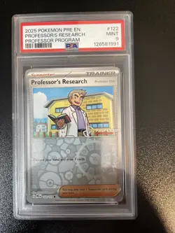 2025 Pokemon Professor’s Research PROFESSORS PROGRAM #122 PSA 9 (Professor Oak) - Image 1