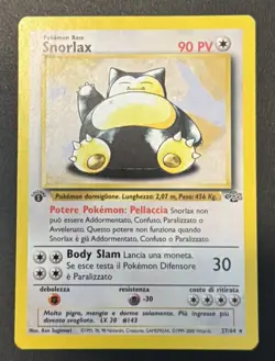 1st Edition ITALIAN Snorlax Jungle 27/64 2000 Pokemon MP-LP Non-Holo *SEE PHOTOS - Image 1