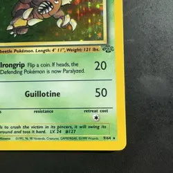 Pokemon Vintage Holo Pinsir 9/64 Jungle WotC 1999 - Image 4