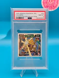 Japanese Kadabra No. 040 Amada Attack Hyper Sticker Collection Pokemon 1998 LP - Image 1