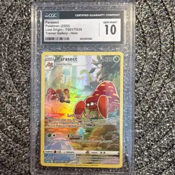 Pokemon Parasect Full Art Holo #TG01/TG30 Lost Origin 2022- CGC 10 Gem Mint - Image 1