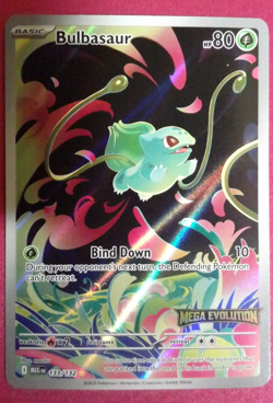 Pokemon TCG Mega Evolutions Stamped Bulbasaur 133/132 NM D - Image 1