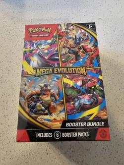2025 Pokemon TCG Mega Evolution Booster Bundle Box 6 Booster Packs SEALED NEW - Image 1