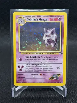 Pokemon TCG Sabrina's Gengar Gym Heroes 14/132 Unlimited Holo Rare - NM-/LP+ - Image 1