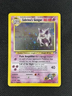 Pokemon TCG Sabrina's Gengar Gym Heroes 14/132 Unlimited Holo Rare - NM-/LP+ - Image 2