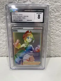 Irida 204/189 Pokemon TCG Astral Radiance Holo Secret Rare Rainbow Rare NM - Image 1