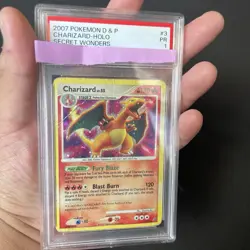 PSA 1 Pokemon Charizard 3/132 Secret Wonders Holo Rare - Image 3