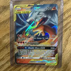 Pokemon Reshiram & Charizard GX Tag Team Holo 20/214 Sm-Unbroken Bonds Team Up#1 - Image 1