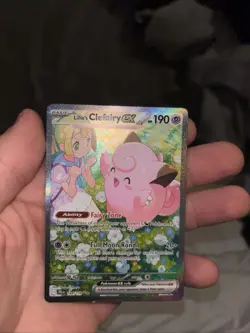 Lillies Clefairy #184 SIR Pokemon TCG Journey Together NM Holo Rare - Image 2