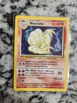 Pokemon TCG Ninetales Base Set 12/102 Holo Unlimited Holo Rare - Image 1