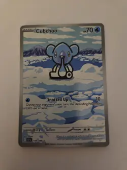 Pokemon TCG Black Bolt #109/086 Cubchoo Illustration Rare Holo English - Image 1