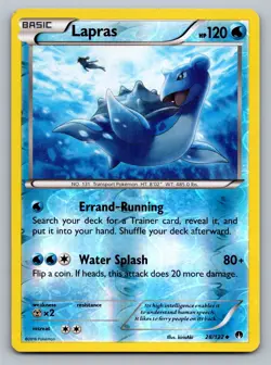Pokemon TCG XY - BREAKpoint Lapras 28/122 Reverse Holo - Image 1