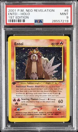 2001 POKEMON NEO REVELATION 1ST ED #6 ENTEI-HOLO PSA 9 - Image 1