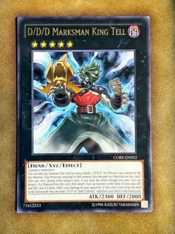 Yugioh D/D/D Marksman King Tell CORE-EN052 Rare LP - Image 1