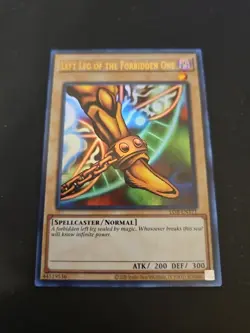 Yugioh Left Leg of the Forbidden One YGLD-ENA19 Ultra Rare Unlimited Near Mint - Image 1