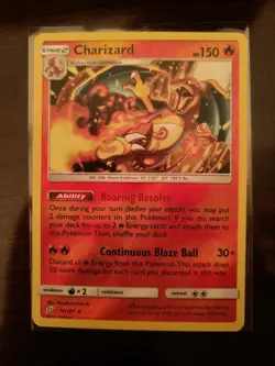 Charizard - 14/181 - Pokemon Team Up Sun & Moon Reverse Holo Rare Card NM - Image 1