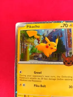 Pokemon Card PIKACHU 062/193 Trick Or Trade Holo With Swirl - Image 2