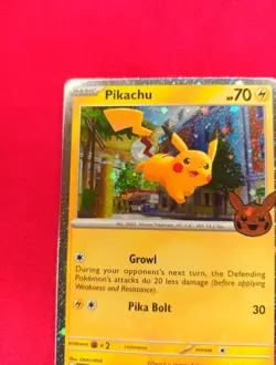 Pokemon Card PIKACHU 062/193 Trick Or Trade Holo With Swirl - Image 3