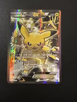 Pokemon TCG Pikachu EX XY124 Black Star Promo 2016 Generations Card - Image 1