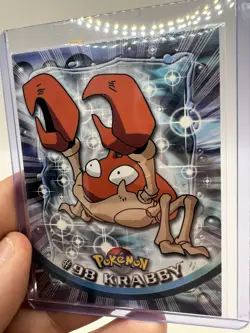 Krabby #98 Topps TV Animation Edition Blue Logo Non Holo Pokemon Card - LP - Image 3