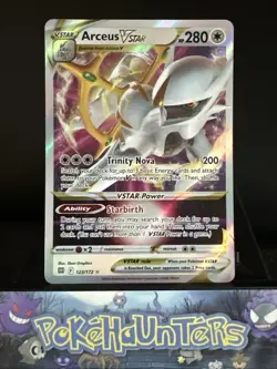 Pokemon Card Arceus Vstar 123/172 Brilliant Stars Standard Size Near Mint - Image 1