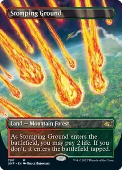 MTG English Stomping Ground (Borderless) NM Foil Unfinity - Image 1