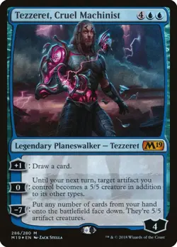 Tezzeret, Cruel Machinist FOIL Core Set 2019 / M19 HEAVILY PLD CARD ABUGames - Image 1