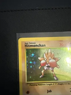 Hitmonchan Base Set Holo Unlimited Rare Pokemon TCG Card 7/102 MP - Image 2