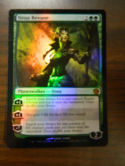 MTG FOIL Duel Of The Planeswalkers Promo Nissa Revane Excellent - Near Mint - Image 1