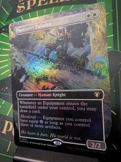 MTG Puresteel Paladin (Borderless) Commander Masters Foil NM - Image 3