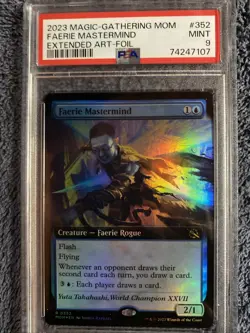 PSA MINT 9 Faerie Mastermind 352(Ext.Art)Foil,MOM,Magi;the Gathering - Image 1