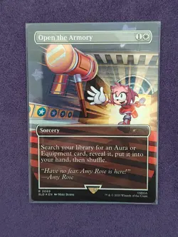 FOIL Open The Armory MTG SLD Sonic The Hedgehog Secret Lair NM - Image 1